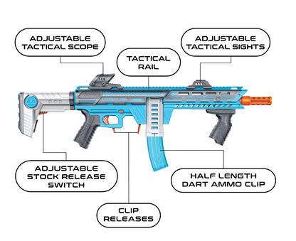 Dart Zone Max Nitroshot+ Styker-Pro Blue