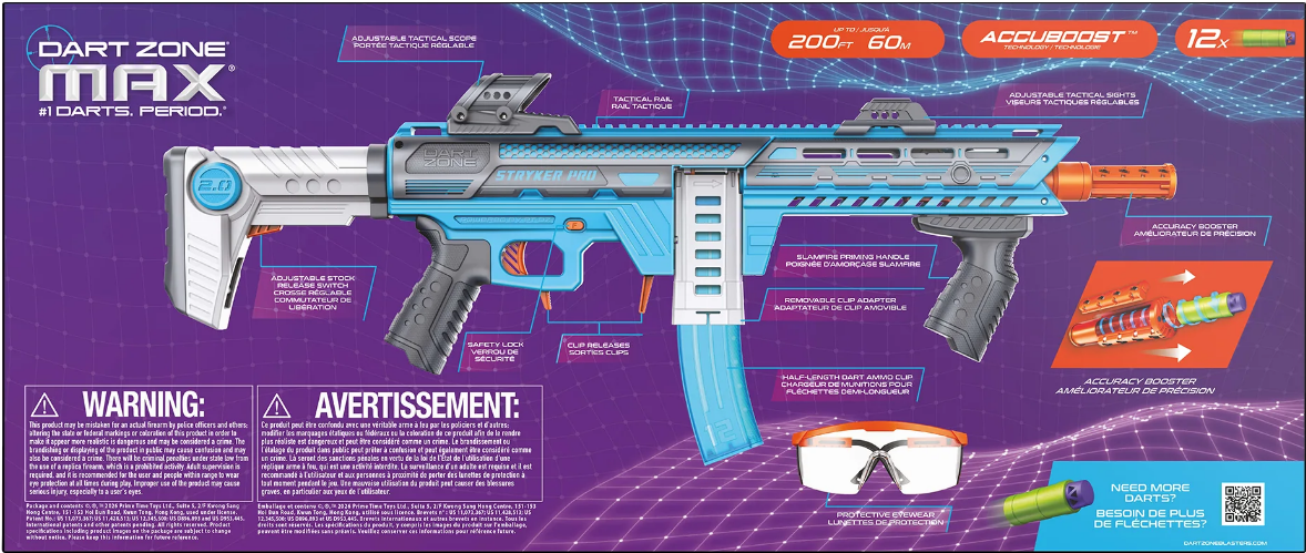 Dart Zone Max Nitroshot+ Styker-Pro Blue